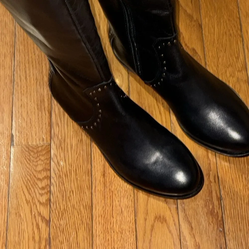 Aerosols West Side leather studded boots